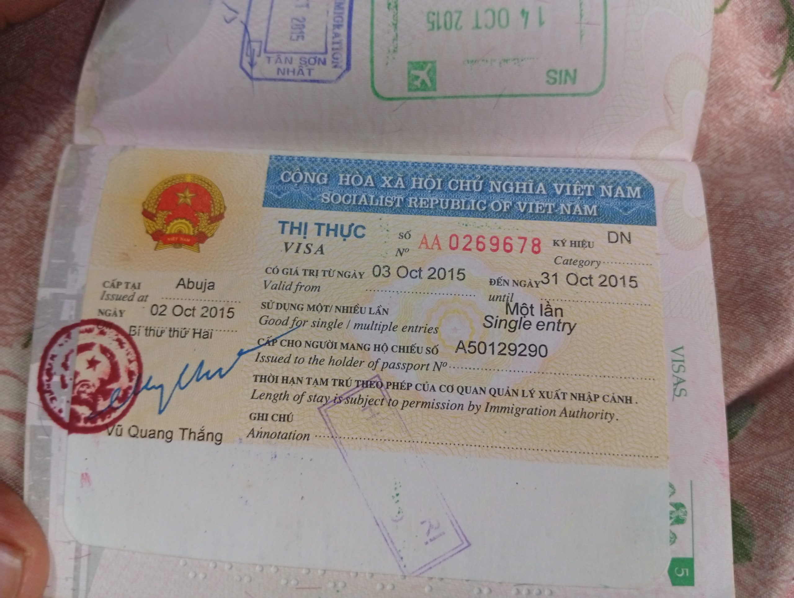 Travel document prepared by De At Ease Trip Global Services